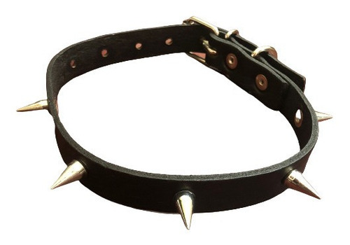 Collar Con Picos Reforzado Raza Mediana Grandes - Negro 55cm