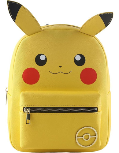 Mochila Mini Pikachu Con Orejas Pokemon Original Niño Y Niña