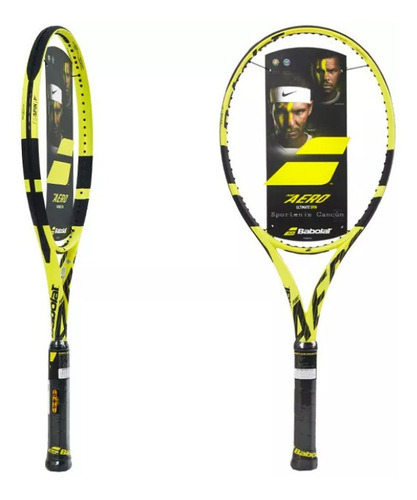 Raqueta Babolat Pure Aero 300 Gramos  Nadal Tamaño Del Grip 4 3/8 Color Amarillo