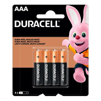 Pilha Alcalina Palito Aaa - Com 4 Unidades - Duracell | MercadoLivre