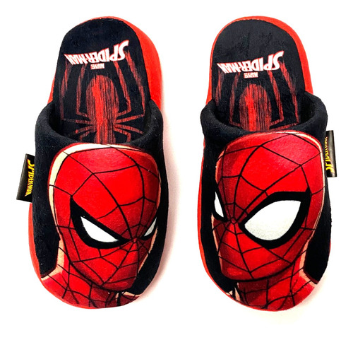 Pantufla Infantil Spiderman Peluche Invierno Avenger Araña