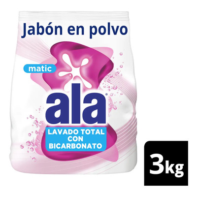 Jabon En Polvo Matic Con Bicarbonato Ala Paquete 3 Kg | MercadoLibre