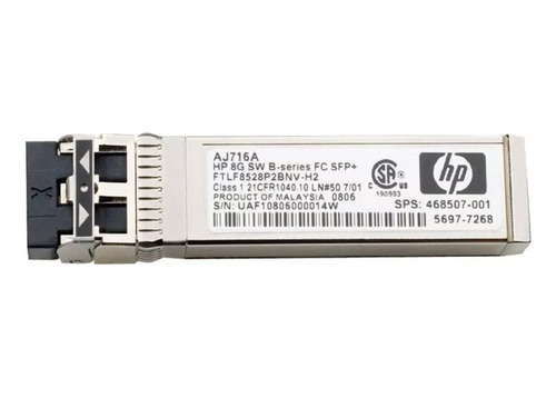 Modulo Sfp Hp 8gb S-wave Hpe B-series Aj716b Lc Mmf