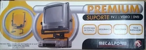 Suporte Tv Tubo / Dvd Video - Lacrado Na Caixa Com Parafusos