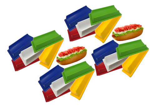 20 Porta Completos Plástico Completero Reutilizable Hot Dog 