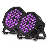 Pack 2 Foco Luces 36 Led Uv Luz Ultravioleta Fiesta Fluor