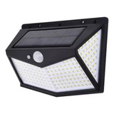 Luminária Solar De Parede 30w 212 Leds Sensor Presença Ip65 Cor Preto 110v/220v