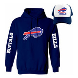 Kit Sudadera + Gorra Sublimada Mod Nfl Buffalo Bills