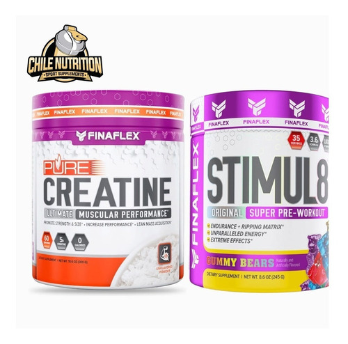 Creatina Finaflex Pure Creatine+stimul8 Pre Workout Finaflex