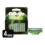 Gillette Mach3 Sensitive 4 Cartuchos De Repuesto