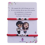 Pulsera Pareja Novios + Tarjeta Compartir Distancia