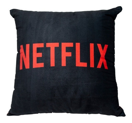 Almofada Decorativa Netflix Licenciado Oficial Luxo Preta