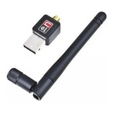 Adaptador Wifi Usb Antena 802.iin 802-1 Wireless Negro 24ghz