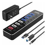 Powered Usb Hub 3 0 Aluminio 8 Port Usb Data Hub Splitt...