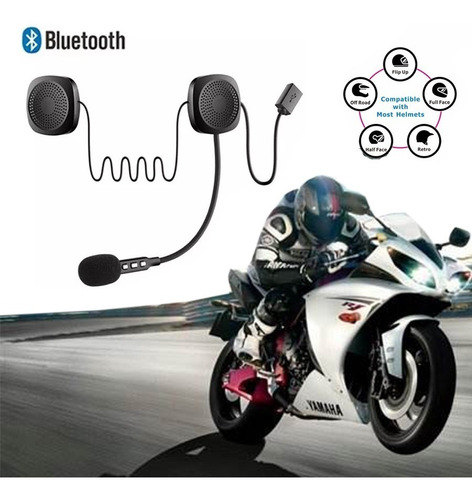 Auricular Bluetooth 4.2 Para Casco Con Micrófono