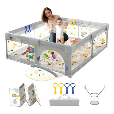 Gorgeous Olivia 200*180 Recinto Grande De Juegos Para Niños Gris Astronauta | Meses sin interés