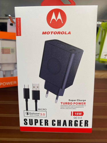 Cargador Motorola Turbo Power Tipo C 18 W (carga Rapida)