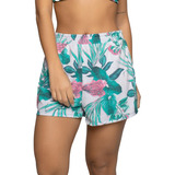 Short Curto Feminino Estampado Moda Verão 2022 Tecido Uv