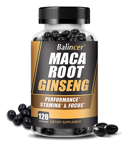 Cápsulas De Maca Negra + Ginseng Rojo, Salud Reproductiva