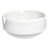 Cenicero De Porcelana Blanca 3 Cavidades Para Bar 9 Cm X 1 U