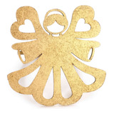 Porta Guardanapo De Mdf Anjo Dourado 6 Cm - D'rossi