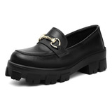 Mocassim Tratorado Sapato Feminino Oxford Casual Blogueira