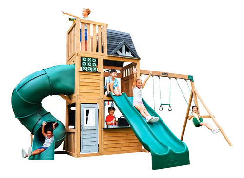 Casa De Juegos Para Niños Kidkraft Exterior Jardín