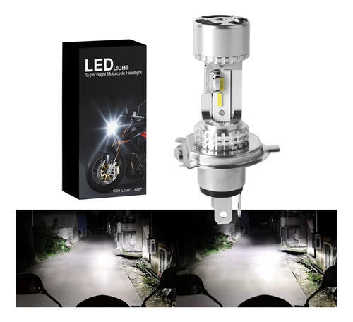 Faros Delanteros Led H4 De La Motocicleta, 2000lm, Para Ilum