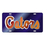 Placa De Matrícula De Florida Gators Corte Láser Azul