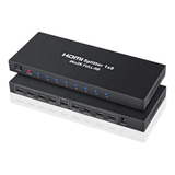 4k 1x8 Hdmi Splitter  Newcare One In Ocho Out Powered 8way H