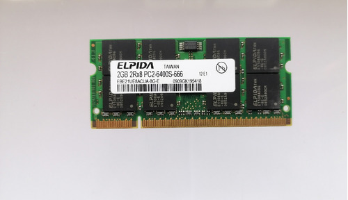 Memoria Ram Elpida 2gb 2rx8 Pc2-6400s Ddr2 Ebe21ue8acua-8g-e