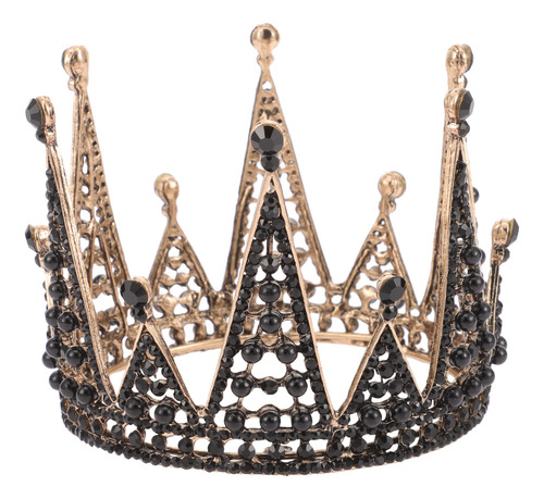 Tiara Gótica Negra Vintage Con Forma De Corona, Accesorios P