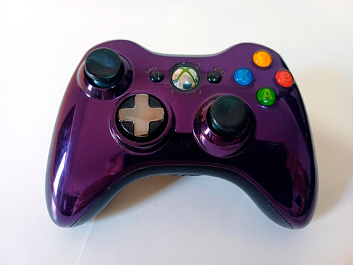 Controle Xbox 360 Cromado Roxo - Chrome Series Ed. Especial