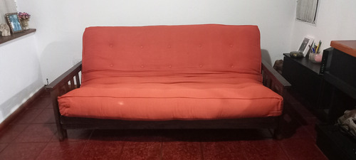 Futon De 3 Cuerpos, Con Colchon De Resortes