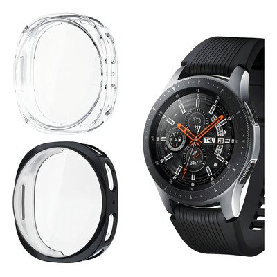 Ustiya 2x Funda Para Samsung Galaxy Watch 8 44mm Case Protector Pantalla Carcasa Tpu Transparente+Negro Cover | Meses sin interés