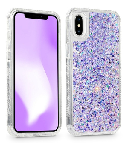 Funda Para iPhone Uso Rudo Tres Piezas Mujer Brillantes 360