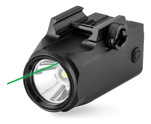 Lanterna De Pistola Tática Mira Laser Verde P/ Trilho 20mm -