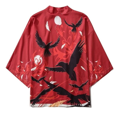 Kimono Cardigan Saco Camisa De Cuervos Art. N Reempacado