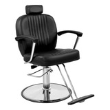 Sillon Silla Barberia Estetica Clasica 360° Moderna Color Negro Forma De La Base Redonda Tipo De Respaldo Fijo