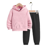 Conjunto Moletom Infantil Blusa De Frio Canguru E Calça