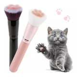 Brochas De Maquillaje Cute Cat Kawaii / Huella De Gato (2pz)