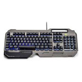 Teclado Gamer Warrior Ragnar Superfície Metal Led - Tc222   