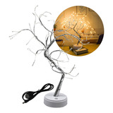 Lampara Led Buro Bonsai Decorativo Touch Luz Calida Perlas