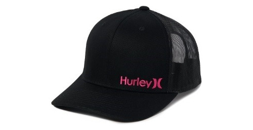 Gorra Hurley Corp Staple Trucker Negro/rosa