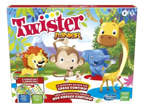 Juego De Mesa Twister Junior 2 Juegos En 1 Hasbro Gaming