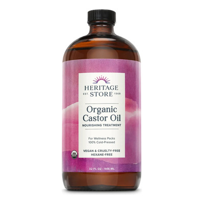 Heritage Organic Castor Oil Ricino Orgánico Gigante 946 Ml | Envío gratis