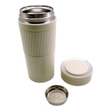 Termo Vaso Filtro 450ml Elegante Botilito Color Crema