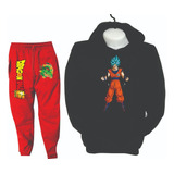 Conjuntos Goku Cacaroto Dragon Ball Jogger+hoodie Niños Adul