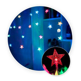 Luces Led Estrellas 3m Cortina Luz Navidad Multicolor Ze019m