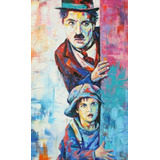 Cuadros En Oleo De Charles Chaplin Pintados A Mano